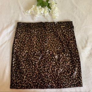 NEW ~ Studio F ~ Leopard Sequin Skirt